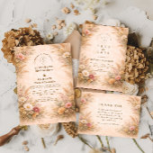Soft Autumn Floral Wedding Save The Date