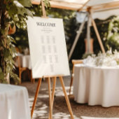 Minimalist Botanical seating Plan10 Soft Beige Poster