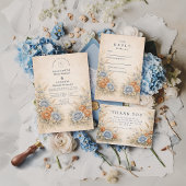 Soft Blue Wildflower Garden Wedding Save The Date