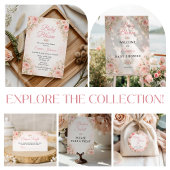 Blush Pink Baby in Bloom Floral Welcome Poster