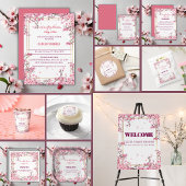 Soft Cherry Blossom Sakura Baby shower Kaart
