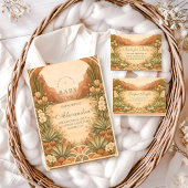 Soft Desert Wildflowers Baby Shower Kaart