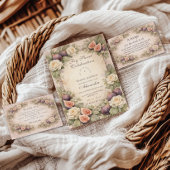 Soft Fig Botanical Bridal Shower Kaart
