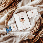 Soft Floral Tooth Graduation Party Kaart