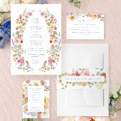 Zachte Tuin Bloemen Trouwen Save the Date Kaart