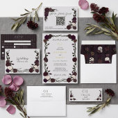 Gothic Skulls & Roses Wedding Rubberstempel