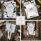 Till Death Do Us Part Gothic Grey Bloemen Huwelijk Kaart