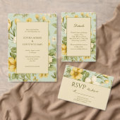 Zacht groen en beige bloemenbruiloft programma (Personaliseer de collectie van deze zelfstandige maker.)