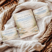 Soft Ocean Blue Bridal Shower Kaart