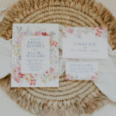 Soft Pastel Bloom Bridal Shower  Ronde Sticker