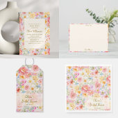 Soft Pastel Watercolor Floral Bridal Shower Custom Cadeaulabel