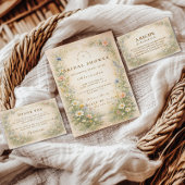 Soft Pastel Wildflower Bridal Shower Bedankkaart