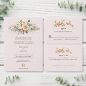 Soft Peach bruiloft uitnodiging Bewaar de datum Ka (Personaliseer de collectie van deze zelfstandige maker.)