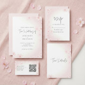 Pastel Roze Kersenbloesem trouwtafel nummer Kaart