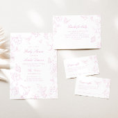 Zacht Roos Chinoiserie Kaarten & Geschenken Poster