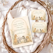 Soft Safari Jungle Baby Shower Kaart