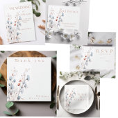 Elegant Winter pastel bloemen Bedankjes Labels