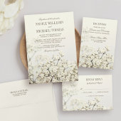 Zachte Baby's Breath Bruiloft RSVP