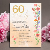 Zachte Wilde Bloem 60e Verjaardag - 60 Jaar Save The Date