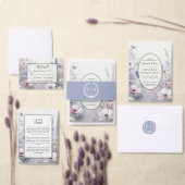 Zachte Wildflower Meadow Daydreams RSVP Kaartje (Personaliseer de collectie van deze zelfstandige maker.)