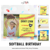 Softball Birthday Party Invitations Kaart