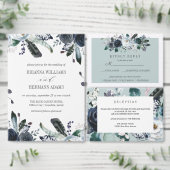 Iets blauw | Boho BRUILOFT BEWAAR DE DATUM Aankondigingskaart (Personaliseer de collectie van deze zelfstandige maker.)