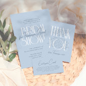 Iets Bluws | Elegante Bloemige Bruidsdouche Bedankkaart