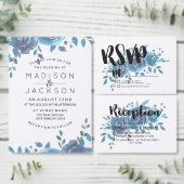 Iets blauw Waterverf Roos bruiloft bruid Koffiemok (Personaliseer de collectie van deze zelfstandige maker.)