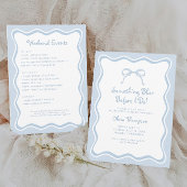 Banden van de Knoop Iets Blauw Bachelorette Party Papieren Bordje