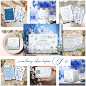 Something Blue voor 'I do' Floral Vrijgezellenfees Bedankdoosjes