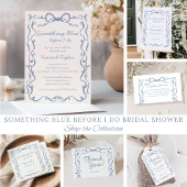 Something Blue Before I Do Bruidsfeest Papieren Bordje