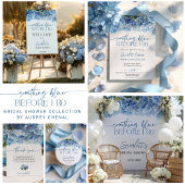 Elegant Blue Hydrangea Vrijgezellenfeest Wandkleed