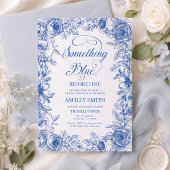 Blauwe Floral Menu