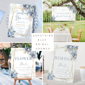 Something Blue Dusty Shower Mimosa Bar Sign Poster