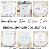 Iets blauw voor ik Floral Vrijgezellenfeest doe Kaart