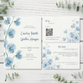Trouw RSVP Kaart 'Something Blue' (Personaliseer de collectie van deze zelfstandige maker.)