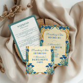 Something Blue Wildflower Bachelorette Party Kaart