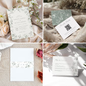 Elegant Royal Blue Floral Garden bruiloft Kaart