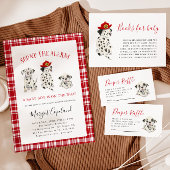 Leuke brandweerman Puppies Baby shower Bedankkaart