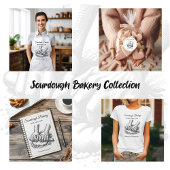  retro handgemaakte Sourdough bakkerij voor bakker Bedankkaart