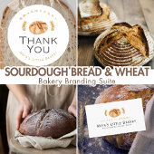 Sourdough Bread Wheat Bakery Thank You Ronde Sticker