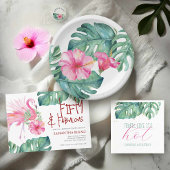 Tropisch roze flamingo 50ste verjaardag thema servet