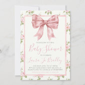 Preppy Southern Pink Bow Girl Baby shower Romper