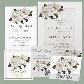 Magnolia blosans cadeaulabel
