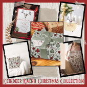 Vrolijk kerstfeest Y'All Reindeer Skull and Cactus Feestdagenkaart