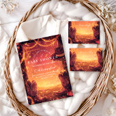 Southwestern Cowboy Boots Baby Shower Kaart