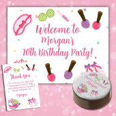 Spa Verjaardagsfeestgunsten Vierkante Sticker