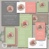 Therapistische spa Succulent Yoga Healing QR Code Visitekaartje