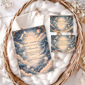 Space Ocean Whales Baby Shower Kaart