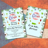 Spaans Puerto Ricaans Boricua Meisje Roze Baby sho Servet